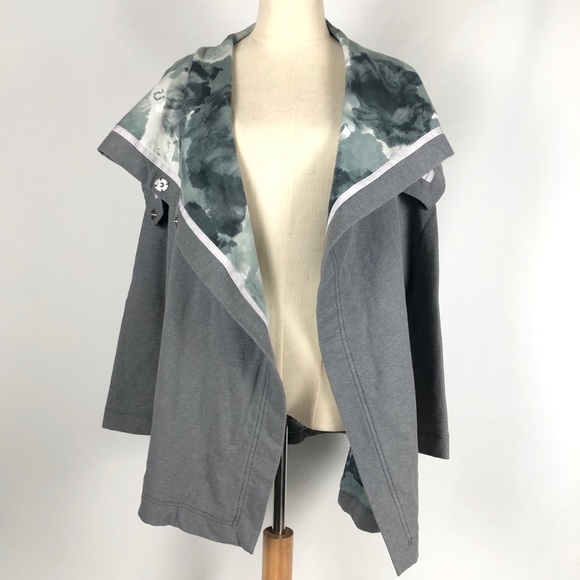 Lululemon Savasana Wrap Cotton Blend Snap Button Jacket Size 4 - Picture 2 of 7